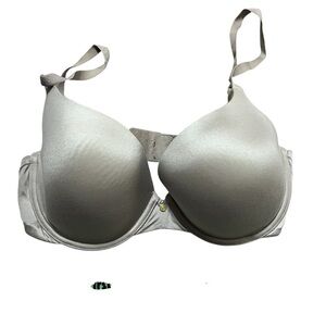 Victoria's Secret Cream/Nude Lined Demi Bra Size 34DD Adjustable Smoothing
